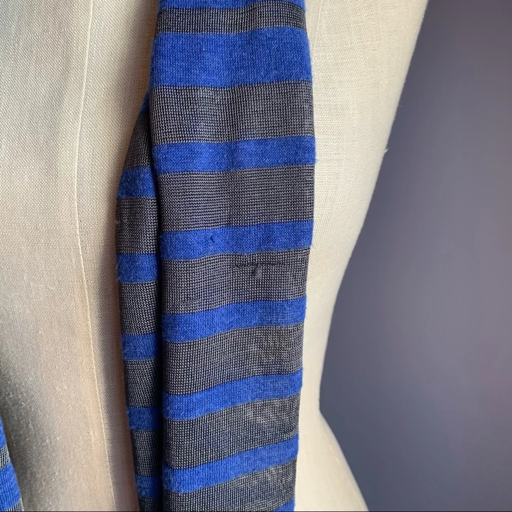 GAP blue stripe scarf & Preview green and black zig zag pattern extra long